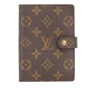 Louis Vuitton Small Agenda Cover, &pound;170, Accessories, Brown, Canvas, Front view